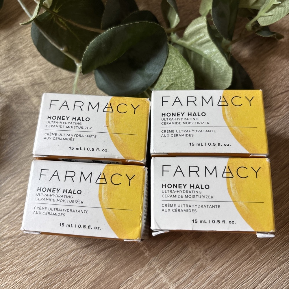 LOT OF 4 Farmacy Honey Halo Ultra Hydrating Ceramide Moisturizer 15ml/0.5 oz
